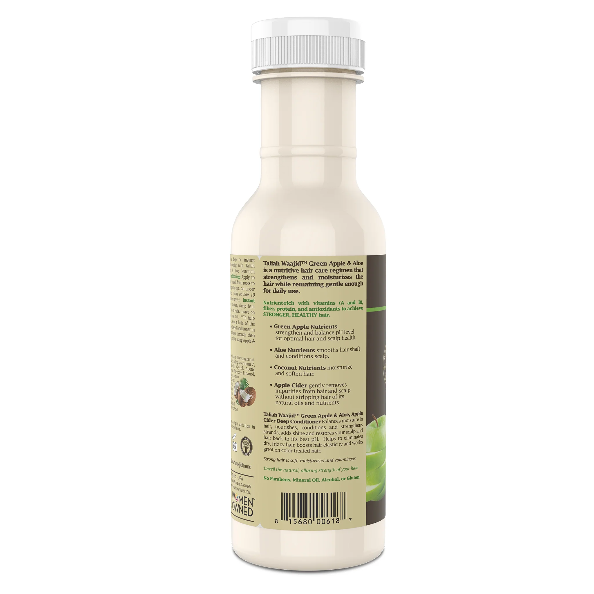 Green Apple & Aloe Nutrition Apple Cider Deep Conditioner 12oz - Image 3