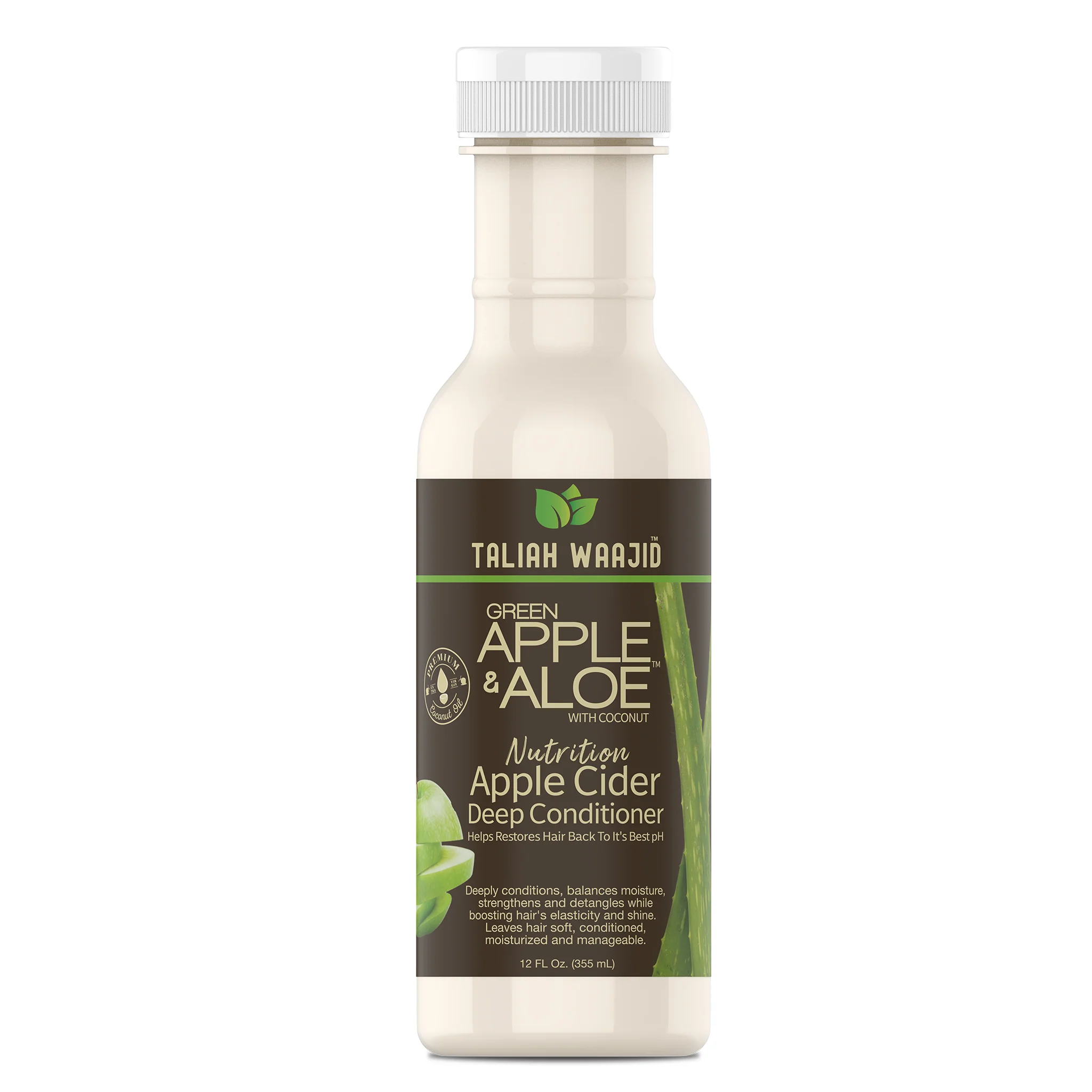 Green Apple & Aloe Nutrition Apple Cider Deep Conditioner 12oz - Image 4