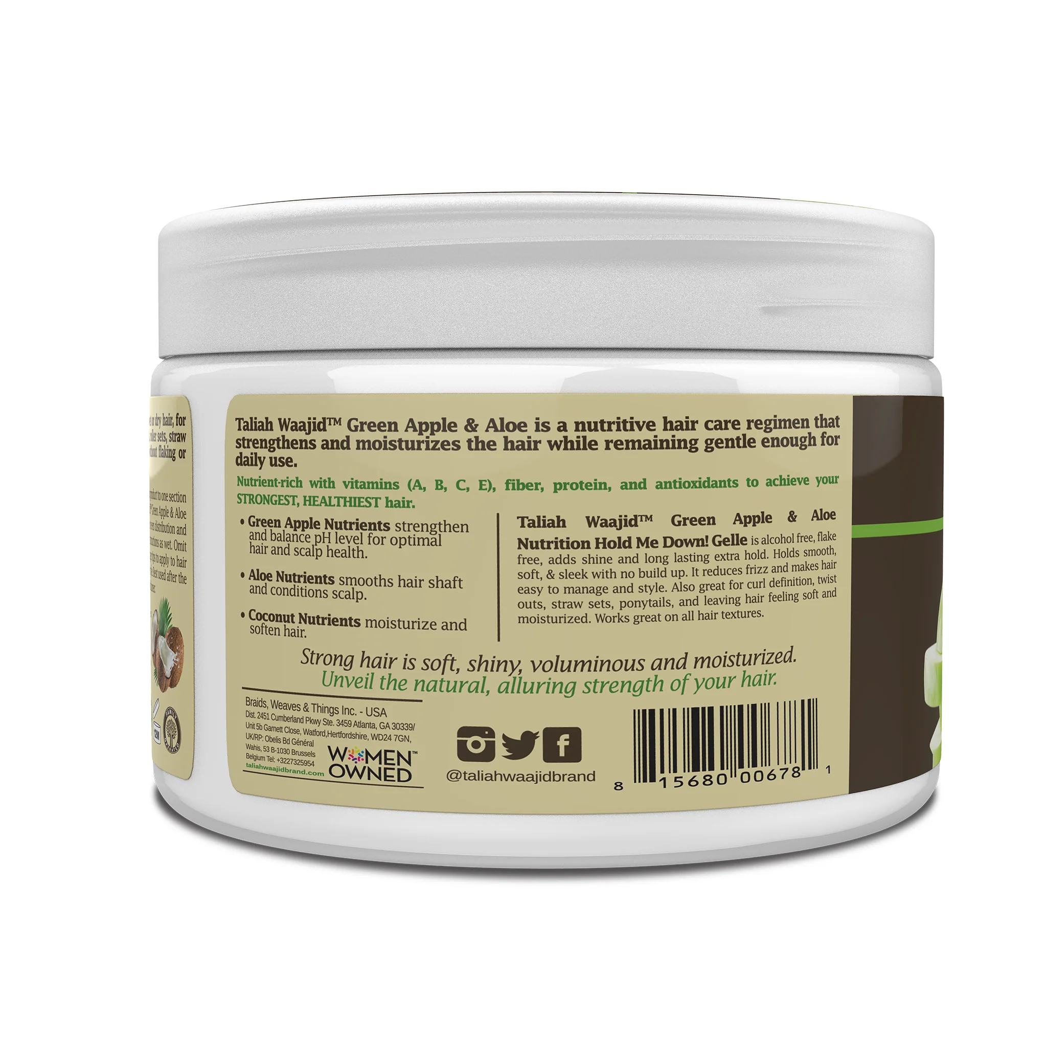 Green Apple & Aloe Nutrition Hold Me Down! Gelle 12oz - Image 4