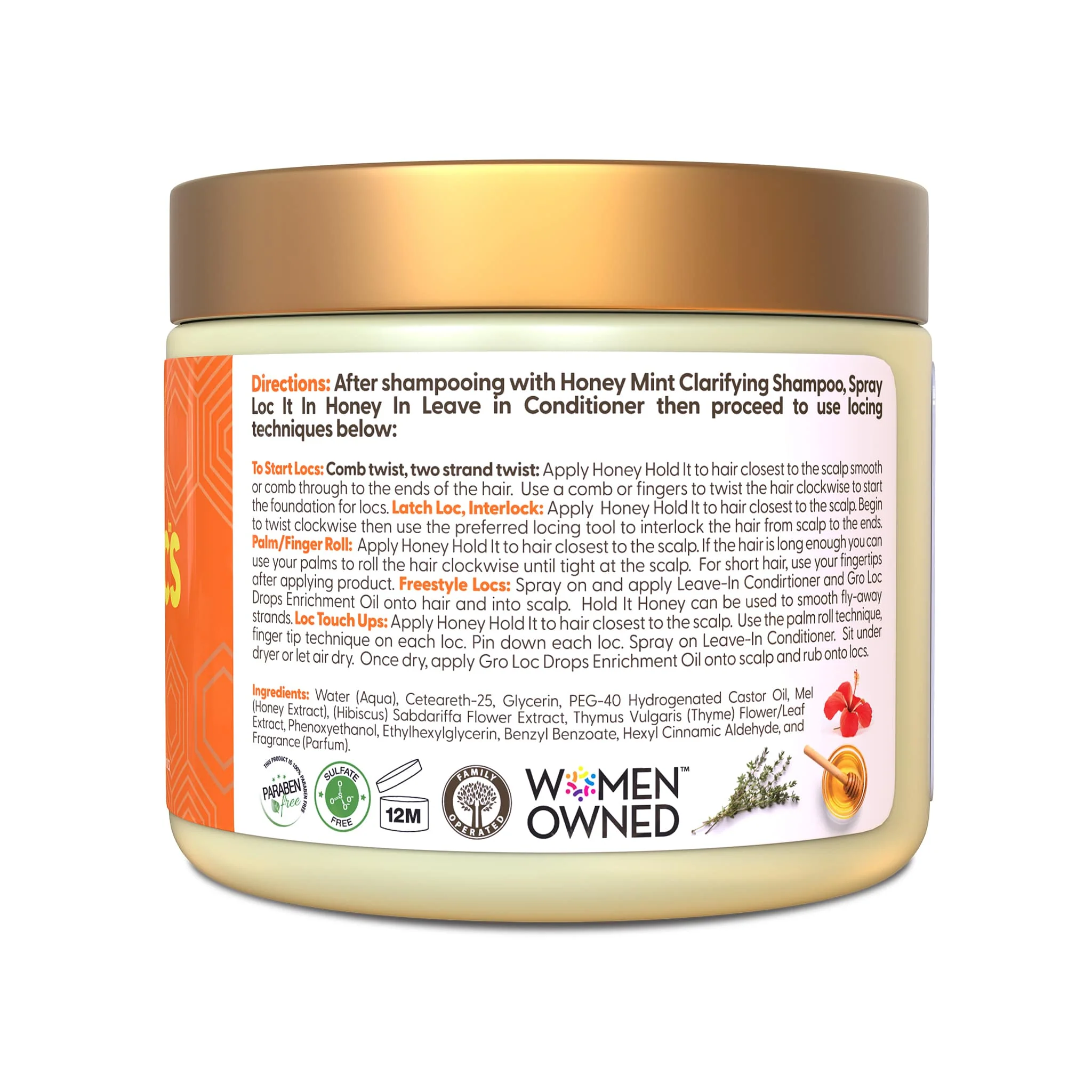 Honey Hold It Locs & Twists Gel 16oz - Image 3