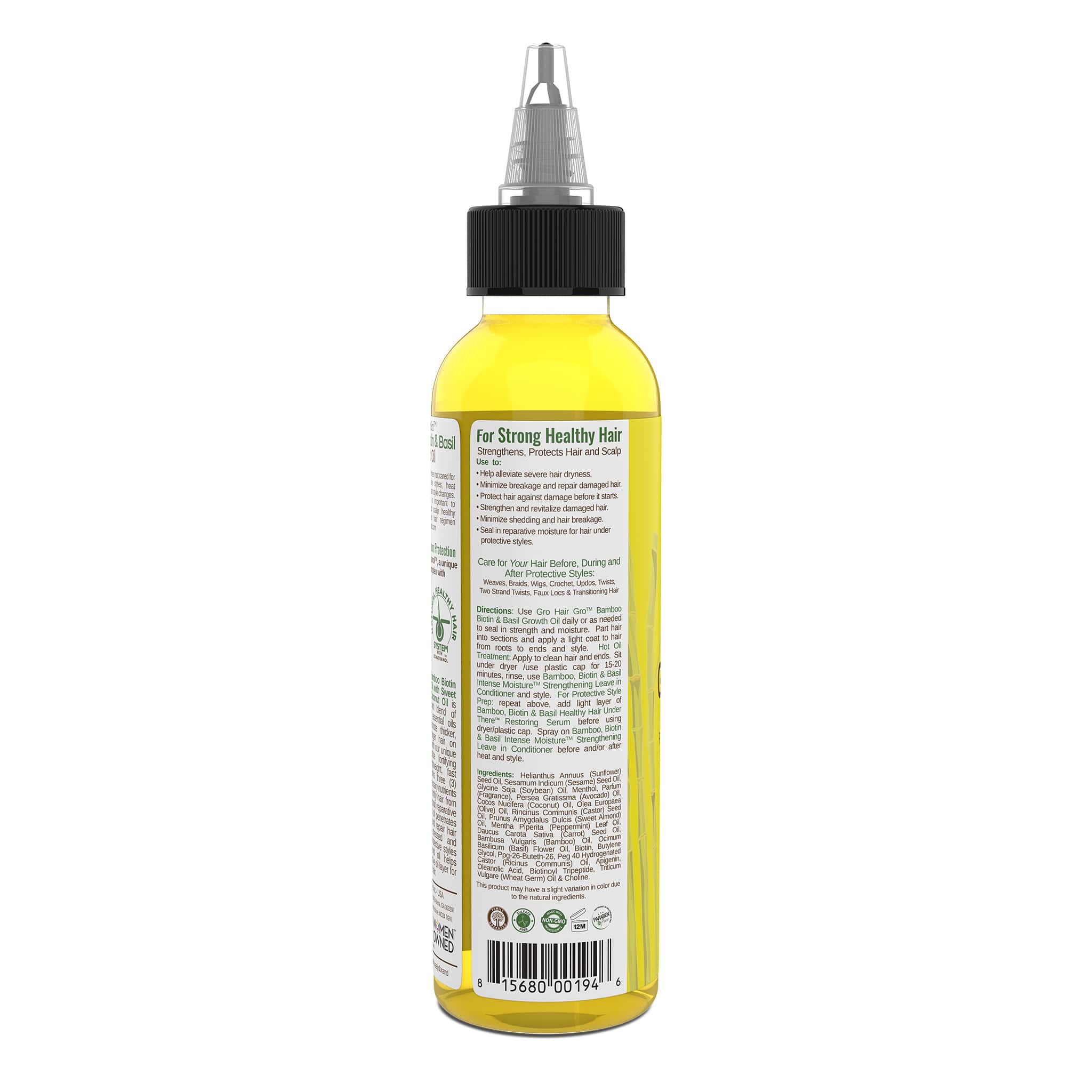 Gro Hair Gro™ Bamboo And Coconut Milk Growth Oil 4oz - Image 4